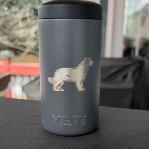 YETI Golden Retriever Lucky Dog  Tumbler 16oz - Grey